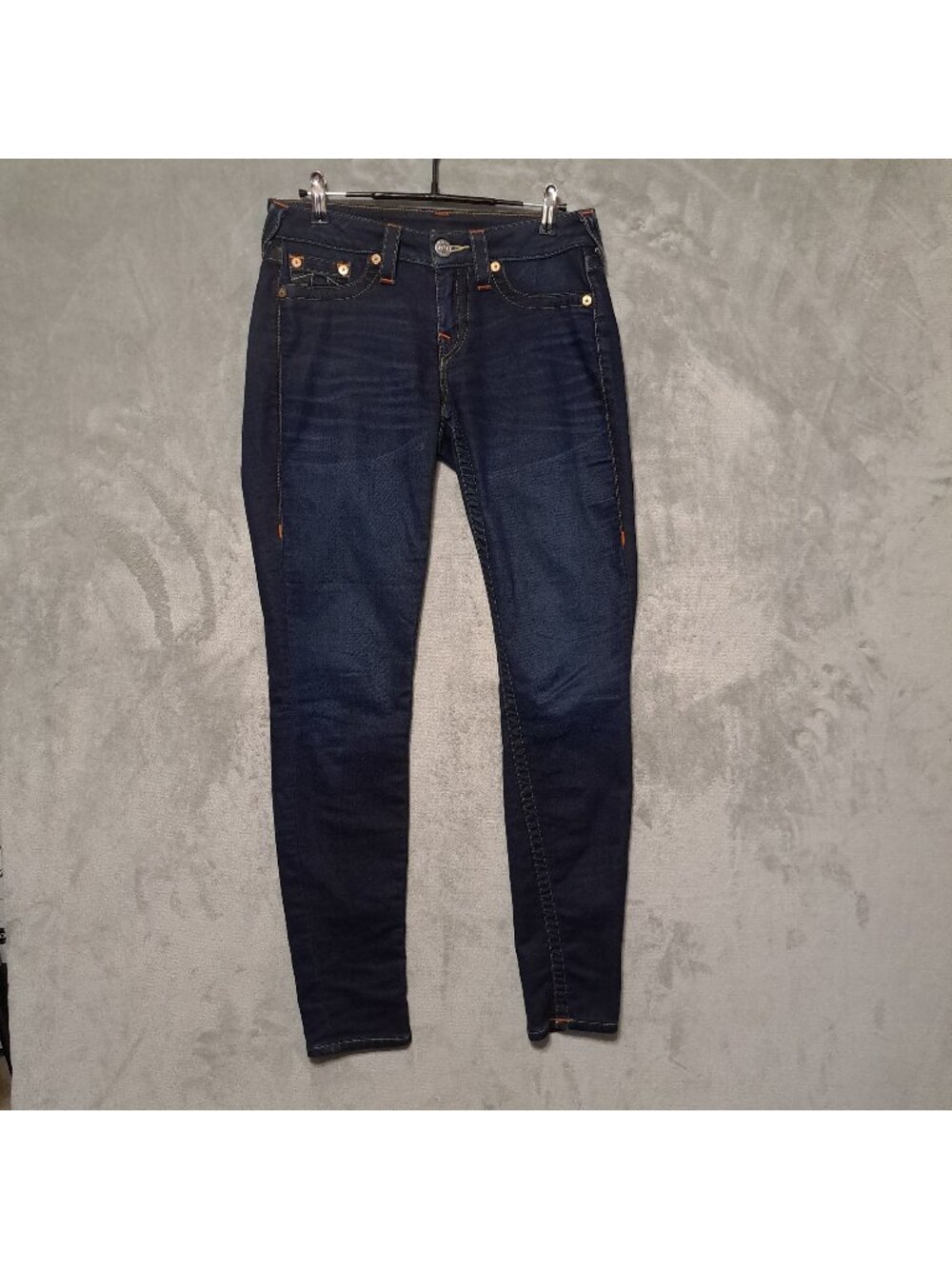 True Religion 28 Premium Basic Leggings Blue Denim Stretch Skinny Fit